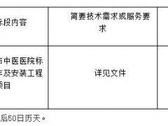 聊城市中醫(yī)醫(yī)院標(biāo)識(shí)標(biāo)牌制作及安裝工程項(xiàng)目